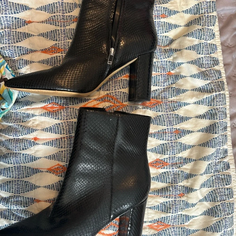 Marc Fisher Black Ankle Boots - Picture 2 of 5